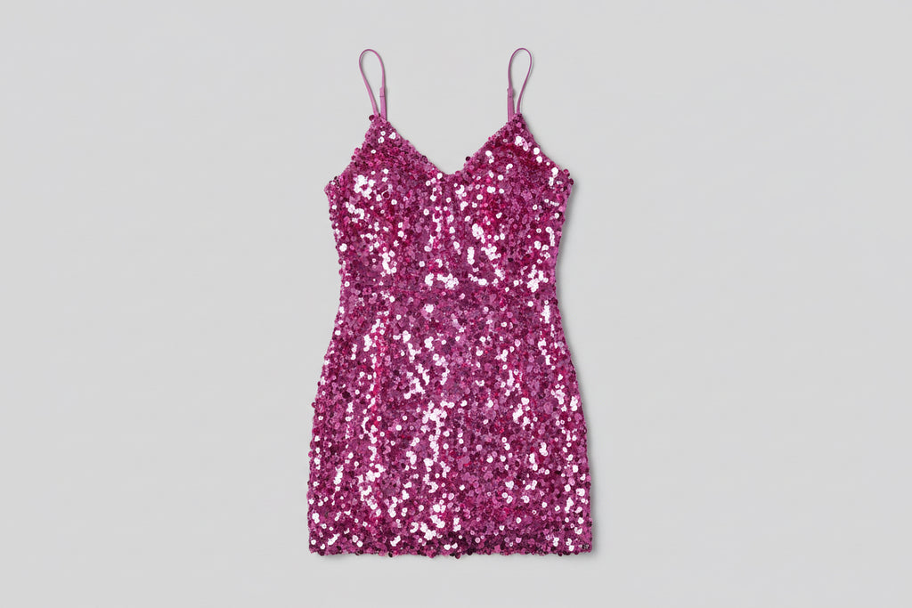 Hot Pink Sequin Mini Dress