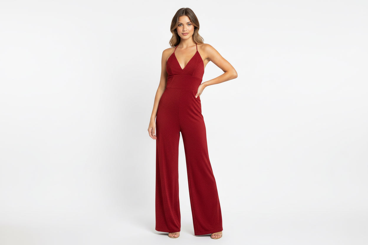 Red Sparkle Jumpsuit
