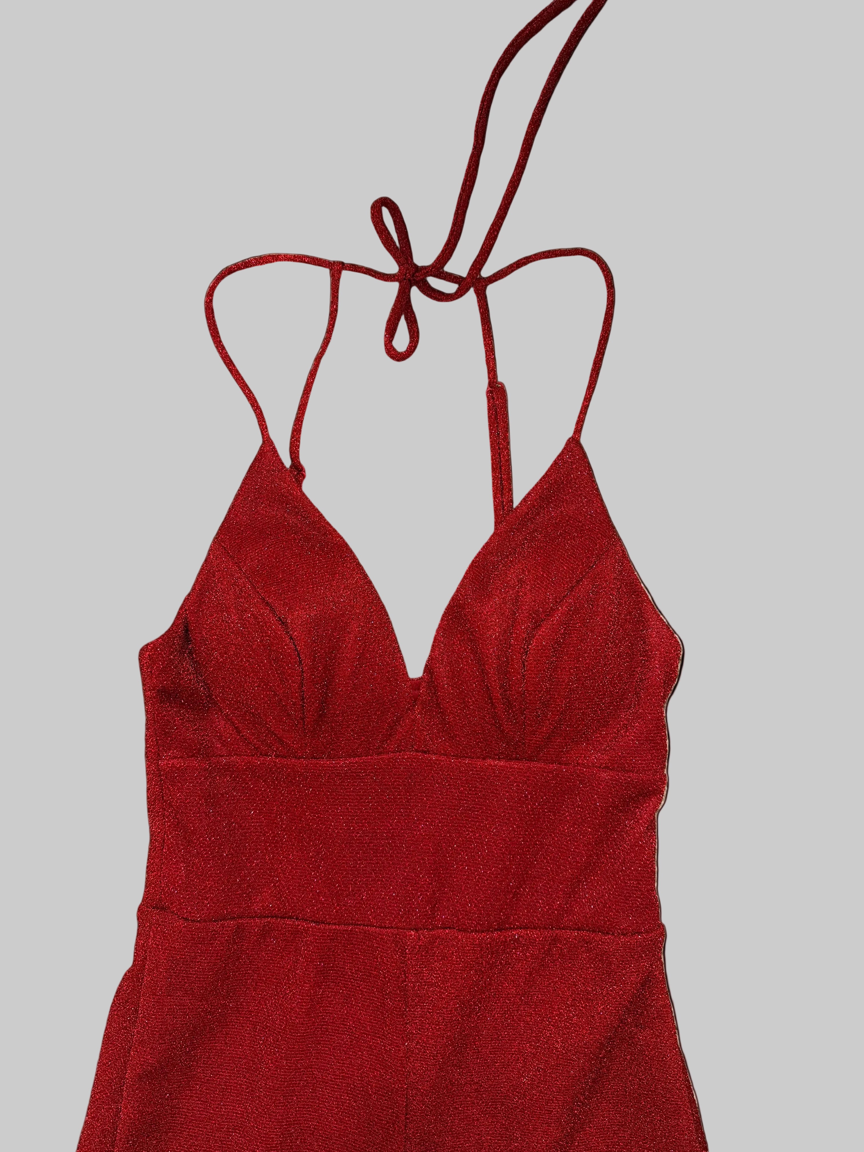 Red Sparkle Jumpsuit