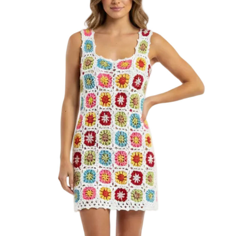 Crocheted Floral Dress