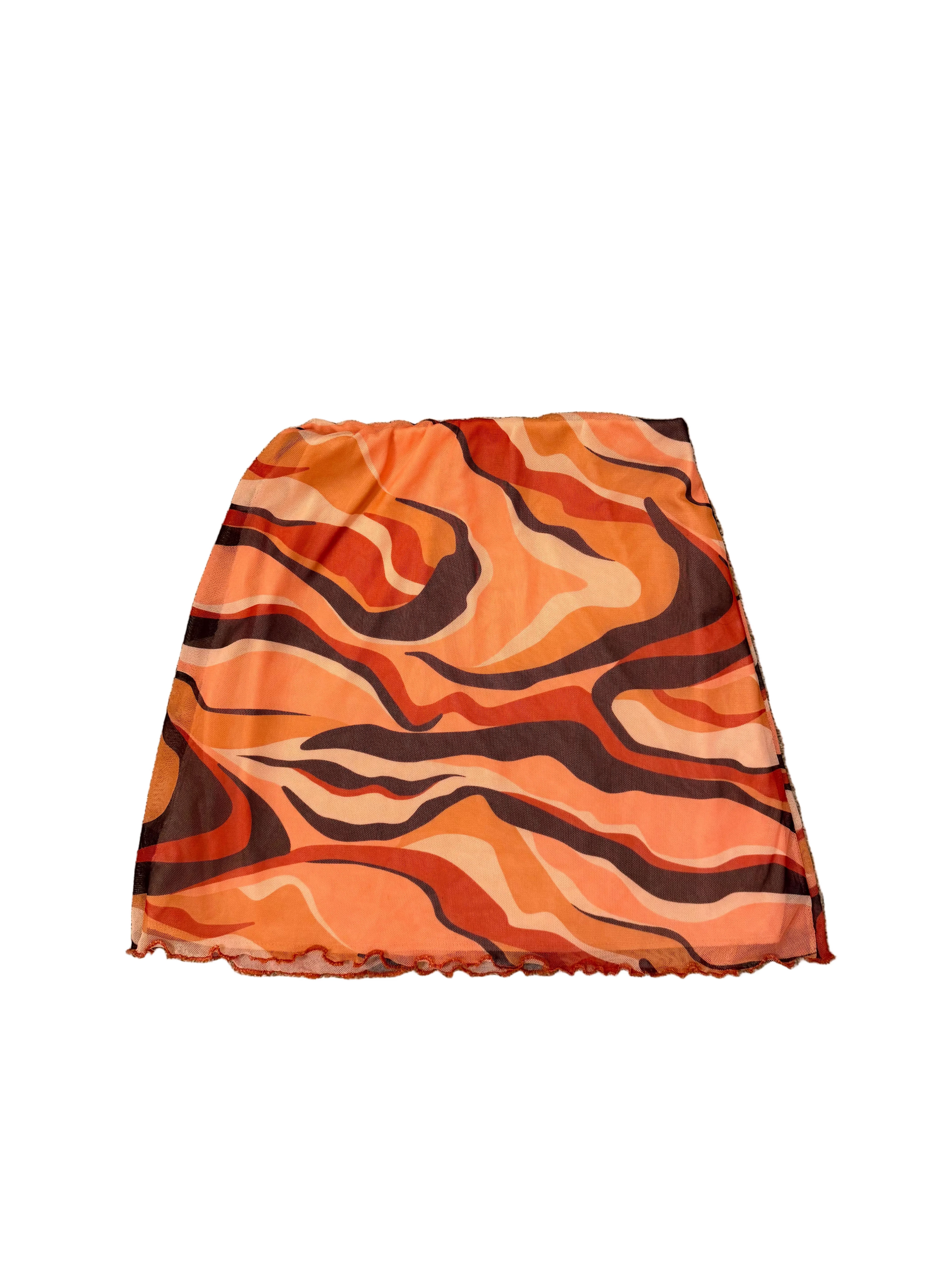 Mesh Orange Wave Skirt