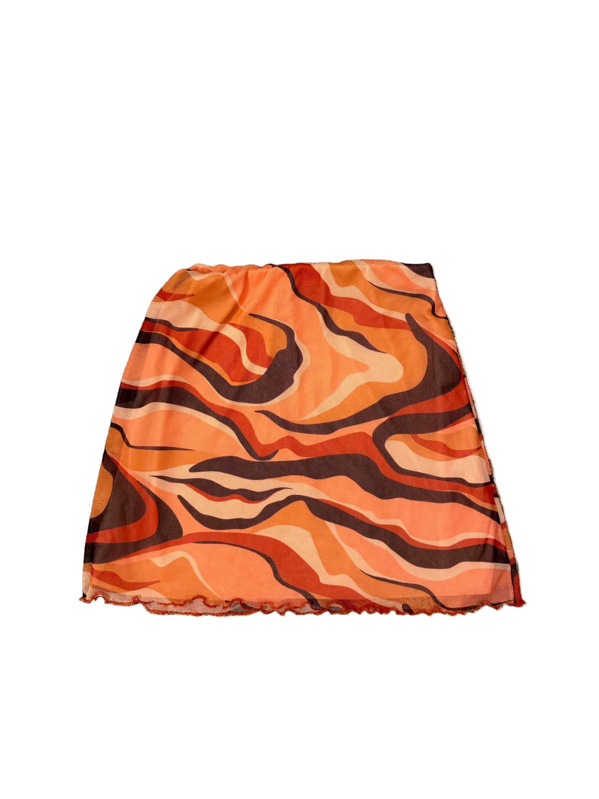 Mesh Orange Wave Skirt