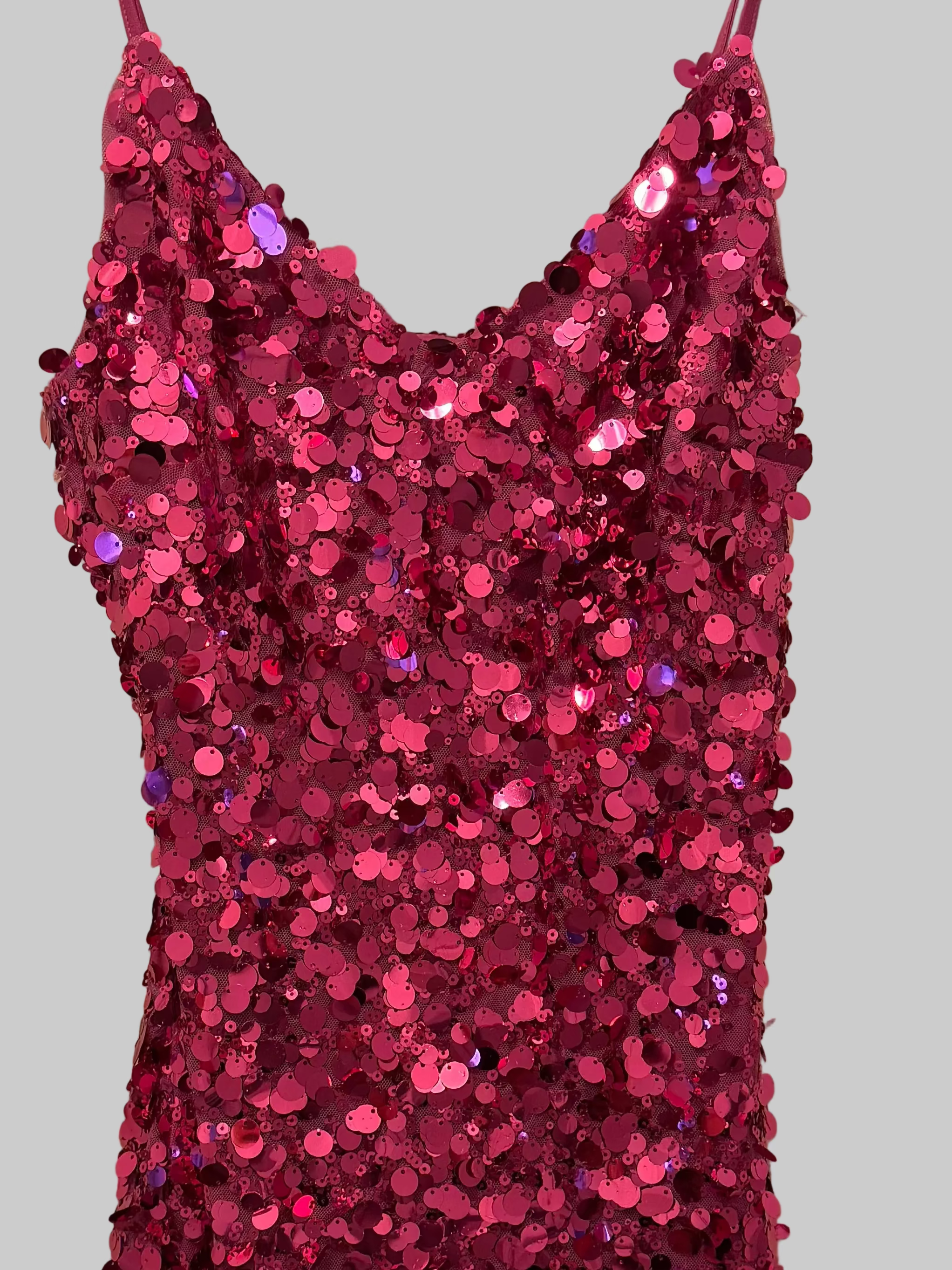 Hot Pink Sequin Mini Dress