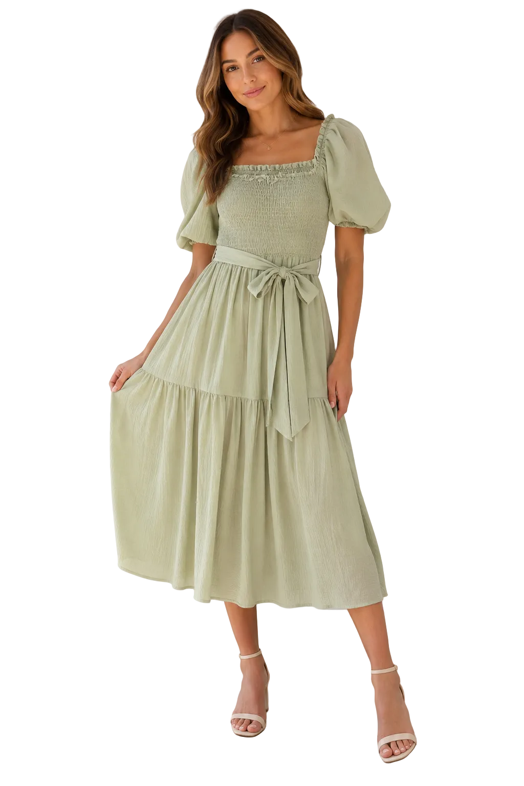 Sage Green Midi Dress