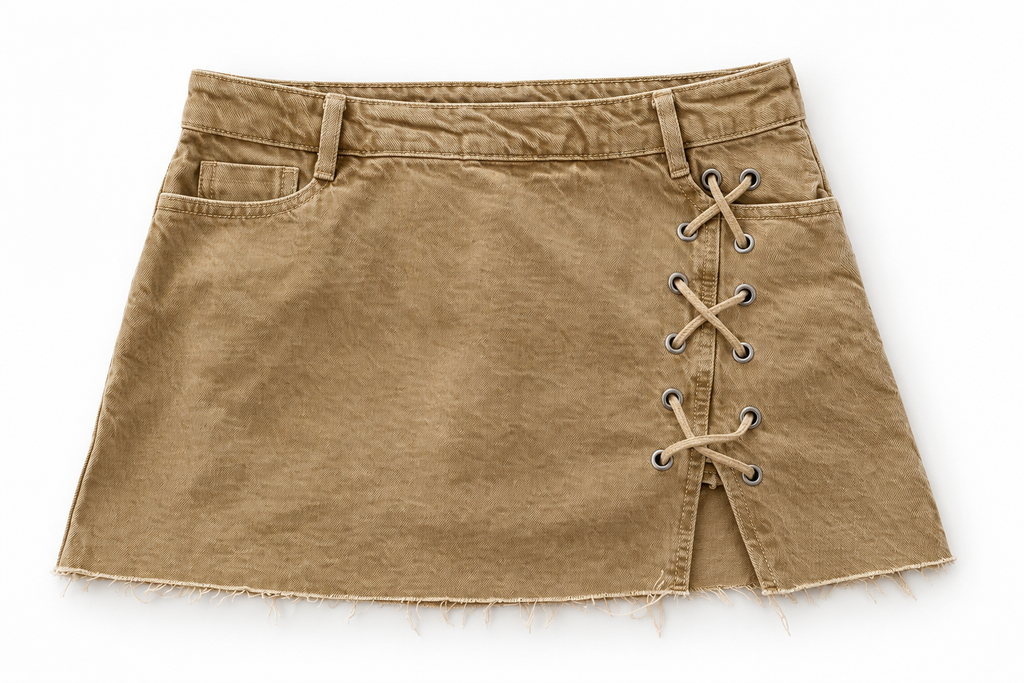 Beige Mini Skirt Medium