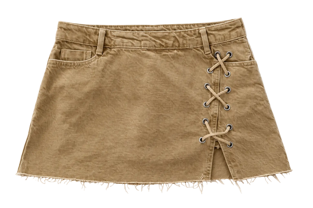 Beige Mini Skirt Medium