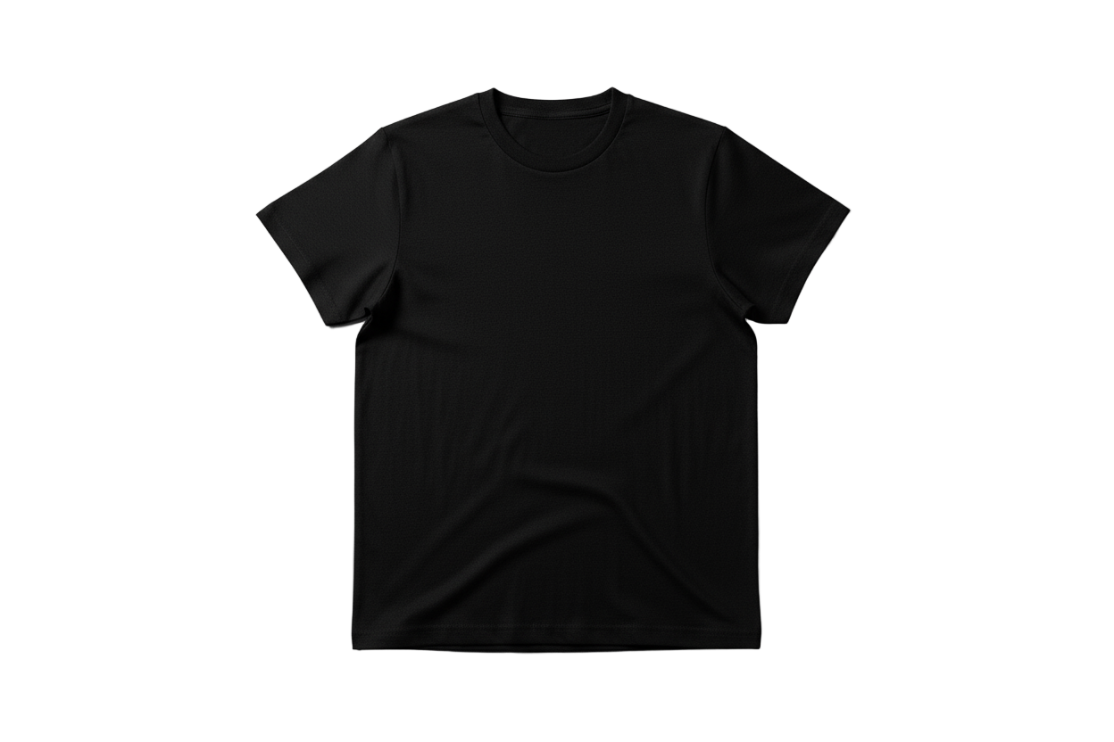 black tee - crew neck - cap sleeve